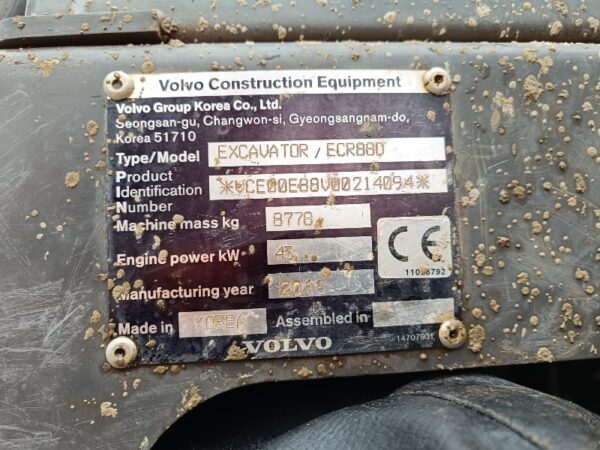 2018 Volvo ECR88D - imagine 7